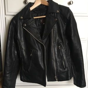 GENUINE LEATHER MOTO JACKET